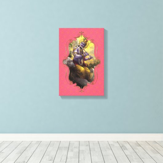 Der Mystiker Indiens 44 - verschlungene Canvas Leinwanddruck (Insitu (Holzboden))