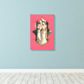 Der Mystiker von Indien 26 - verschlungene Canvas Leinwanddruck (Insitu (Holzboden))