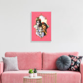 Der Mystiker von Indien 35 - verschlungene Canvas Leinwanddruck (Insitu (Wohnzimmer))