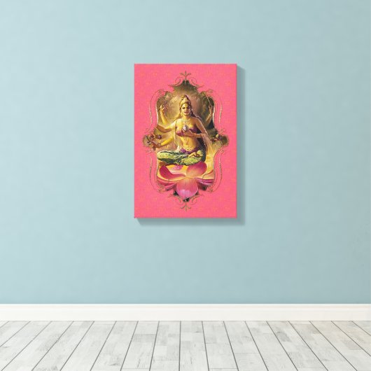 Der Mystiker von Indien 39 - verschlungene Leinwan Leinwanddruck (Insitu (Holzboden))