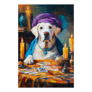 Der Mystische Fibel Funny Fortuneteller Dog Poster