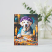 Der Mystische Fibel | Funny Fortuneteller Dog Postkarte (Stehend Vorderseite)