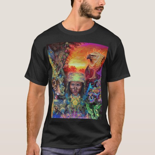 Der Mystische Heiler Ayahuasca Vision T - Shirt (Vorderseite)