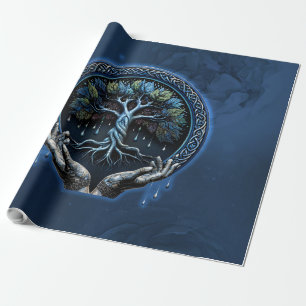 Der mystische keltische Baum des Lebens Geschenkpapier