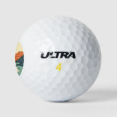 Der mythische Hintergrund Golfball (Logo)