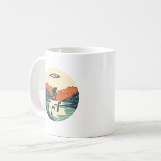 Der mythische Hintergrund Kaffeetasse (Vorderseite Links)