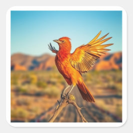 Der mythische Phönix, Arizona Quadratischer Aufkleber