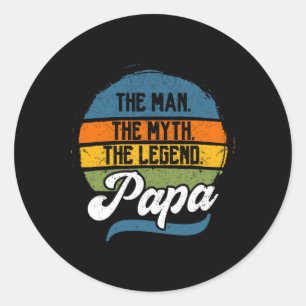 Der Mythos Der legendäre Papa-Vater-Tag Runder Aufkleber