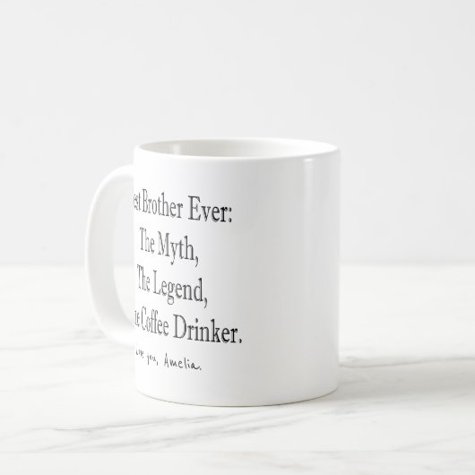 Der Mythos, die Legende, Kaffeetasse (Vorderseite Links)