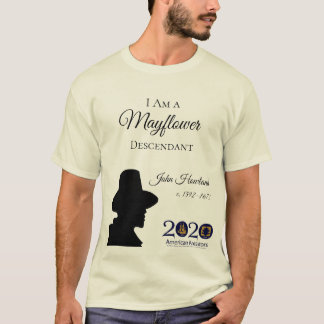 Der Nachkomme-Männer Johns Howland Mayflower der T T-Shirt