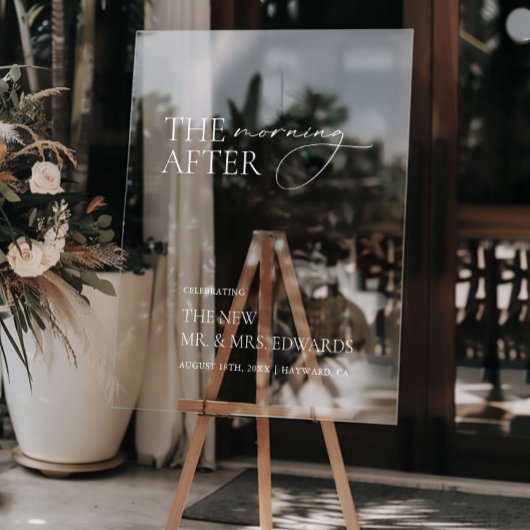 Der Nachmittag | Brunch Akryllische Begrüßungszeic Acrylschild