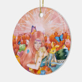 Der Nachmittag Keramik Ornament (Links)