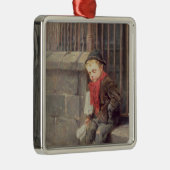 Der Nachrichten-Junge Silbernes Ornament (Rechts)