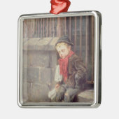 Der Nachrichten-Junge Silbernes Ornament (Links)