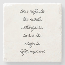 Der nächste Akt des Lebens - Marmorstein-Untersetz Steinuntersetzer