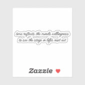 Der nächste Akt des Lebens - maßgeschneiderter Vin Aufkleber (Blatt)