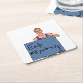 Der nächste Schritt: Eldon hält einen Untersetzer  (angewinkelt)