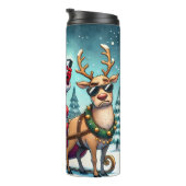 Der nächste Stopp Wein des Weihnachtsmanns Thermosbecher (Nach rechts gedreht)