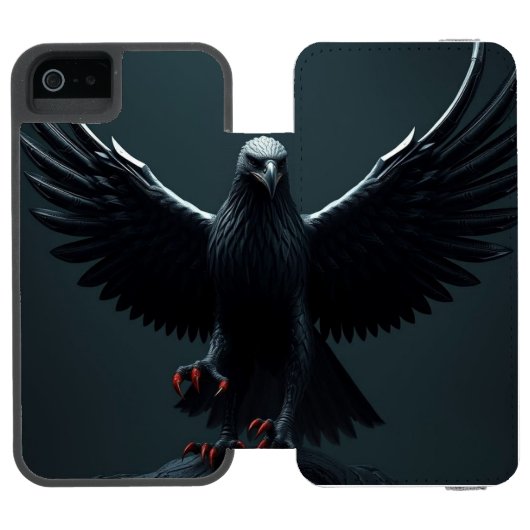 „Der Nachtadler“ Incipio iPhone Geldbeutel-Hülle (Folio Geöffnet)