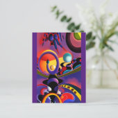 Der Nachtfahrer Ken Gage Surrealismus Postkarte (Stehend Vorderseite)