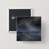 Der Nachthimmel von einem hypothetischen Alien Pla Button (Vorne & Hinten)