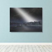 Der Nachthimmel von einem hypothetischen Alien Pla Leinwanddruck (Insitu (Holzboden))