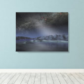 Der Nachthimmel von einem hypothetischen Alien Pla Leinwanddruck (Insitu (Holzboden))