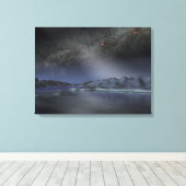 Der Nachthimmel von einem hypothetischen Alien Pla Leinwanddruck (Insitu (Holzboden))