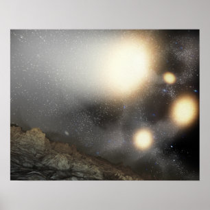 Der Nachthimmel, wie von einem hypothetischen Poster