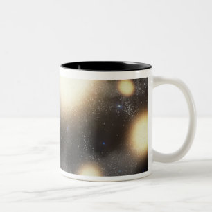 Der Nachthimmel, wie von einem hypothetischen Zweifarbige Tasse