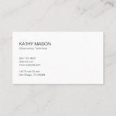 Der nächtliche Himmel | Sterne Visitenkarte (Rückseite)