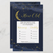 Der nächtliche Himmel über dem Mond, wie alt die E (Vorne/Hinten)