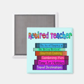 Der Nachwuchslehrer spendet Bücher-Design Magnet (Vorderseite/Rückseite)