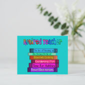 Der Nachwuchslehrer spendet Bücher-Design Postkarte (Stehend Vorderseite)