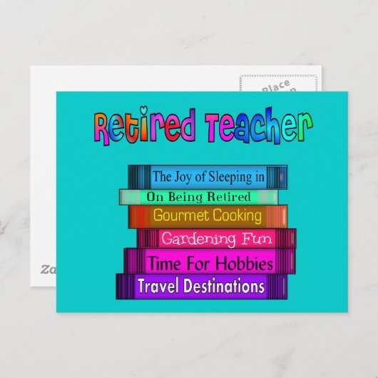 Der Nachwuchslehrer spendet Bücher-Design Postkarte (Vorne/Hinten)