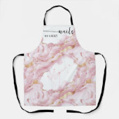 Der Nagel aus Marmor in Rosa und Gold Schürze (Vorderseite)