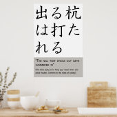 Der Nagel, der ausbleibt, wird eingeklemmt Poster (Küche)