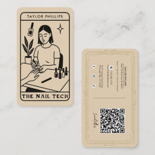 Der Nagel-Tech-Mystical-Tarot-Social-Media-QR Visitenkarte
