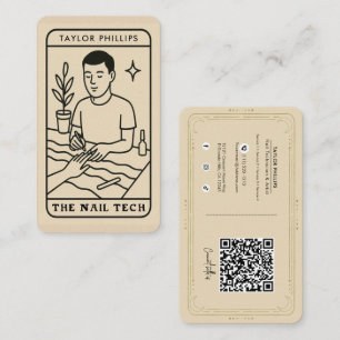 Der Nageltechniker-Männlich-Mystischer-Tarot-Socia Visitenkarte