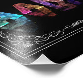 Der Name Aaron in 3D-Leuchten (Foto) Fotodruck (Ecke)