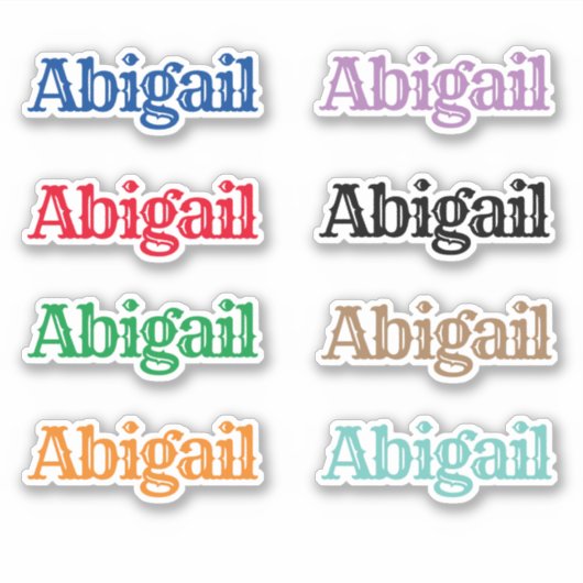 Der Name Abigail Aufkleber (Vorderseite)