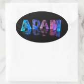 Der Name Adam in Lights Ovaler Aufkleber (Tasche)