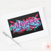 Der Name Alyssa in Graffiti-Rectangle-Stickern Rechteckiger Aufkleber (Umschlag)
