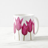 Der Name Amy hübsch rosa tulips floral Kaffeetasse (VorderseiteRechts)