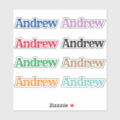 Der Name Andrew Aufkleber (Blatt)