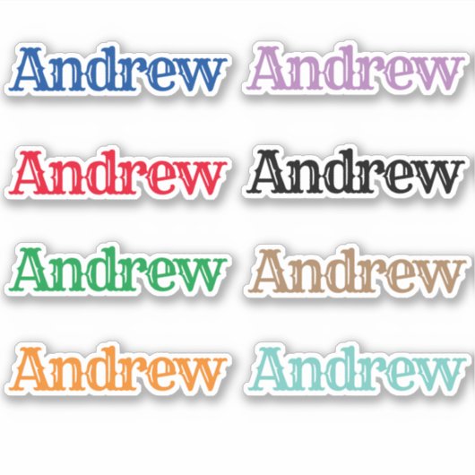 Der Name Andrew Aufkleber (Vorderseite)