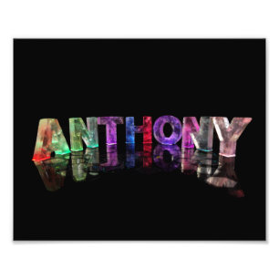 Der Name Anthony in Lights Fotodruck