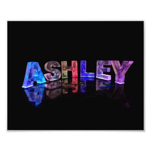 Der Name Ashley in 3D Lights Fotodruck (Vorne)