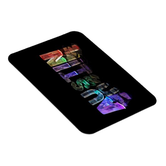 Der Name Austin in 3D-Leuchten Magnet (Rechte Seite)