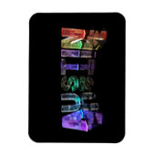 Der Name Austin in 3D-Leuchten Magnet (Vertikal)